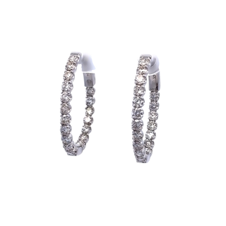 Diamond Hoop Earrings