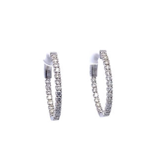 Diamond Hoop Earrings