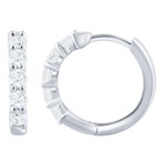 Diamond Huggie Earrings