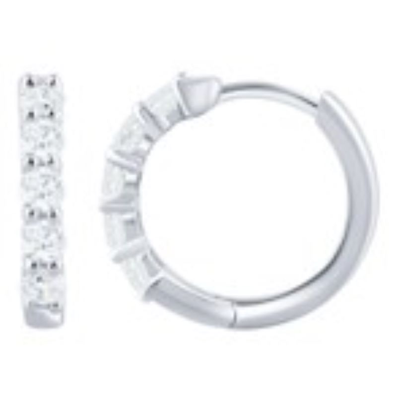 Diamond Hoop Earrings