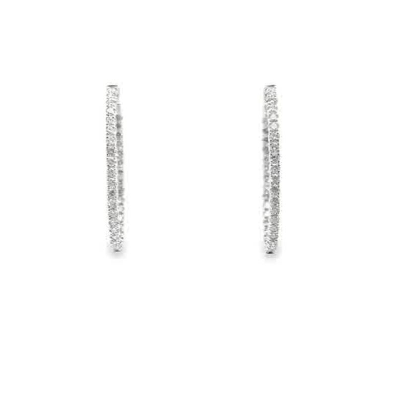 Diamond Hoop Earrings