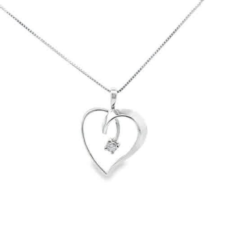 14k White Gold Diamond Necklace