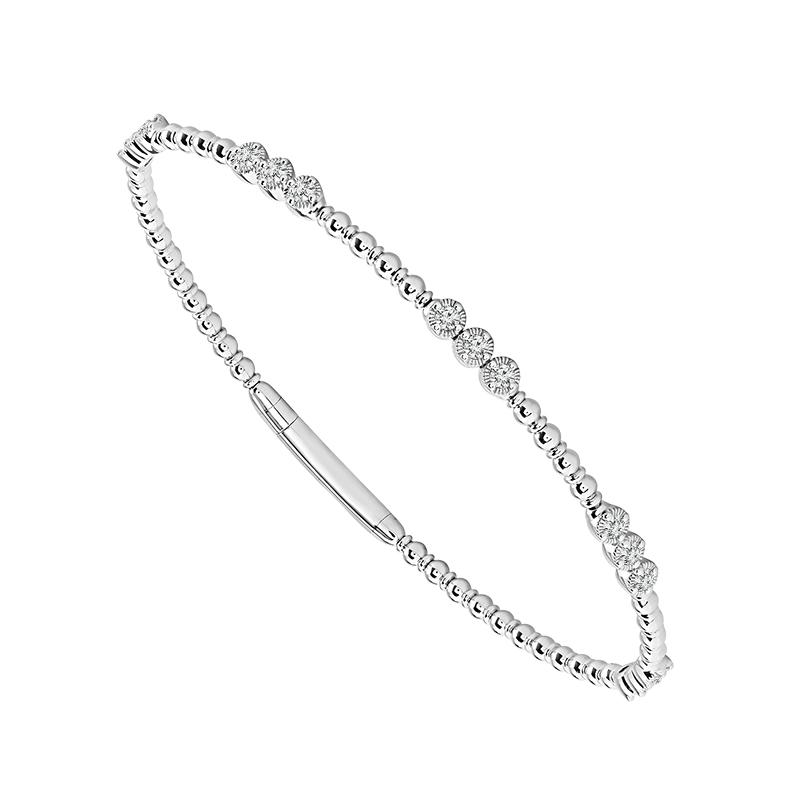 14k Diamond Fashion Bangle