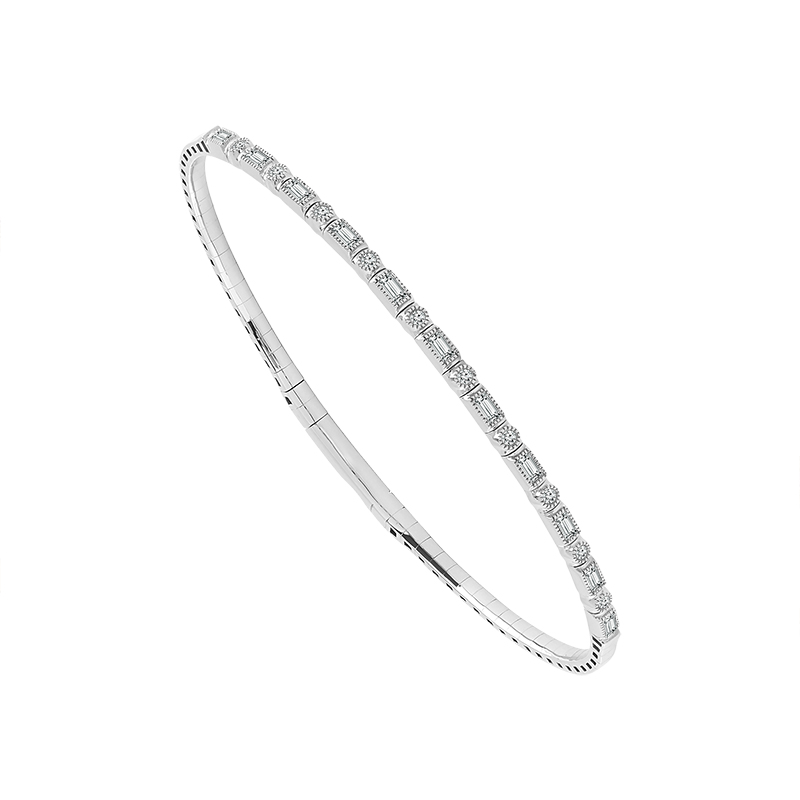 14k Diamond Fashion Bangle