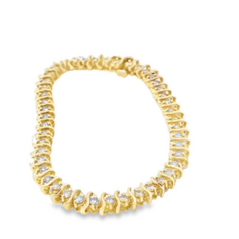 14k Diamond Link Bracelet