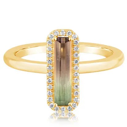 Tourmaline And Diamond Fashion Ring