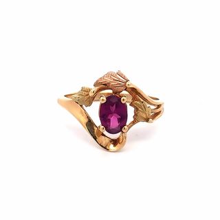 10k Yellow Gold Amethyst Ring