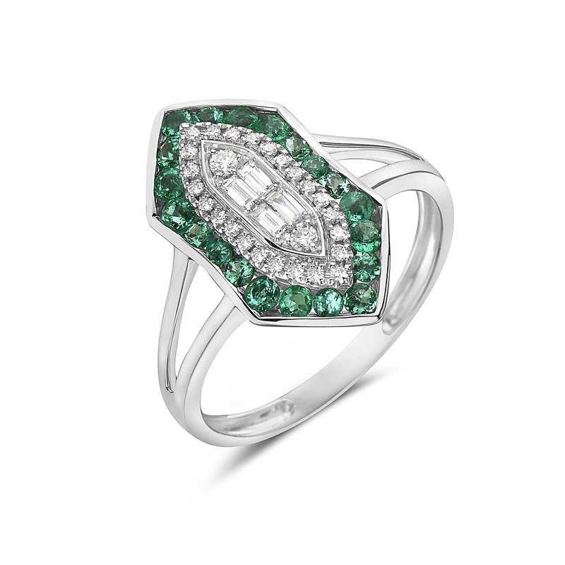 Emerald And Diamond Ring