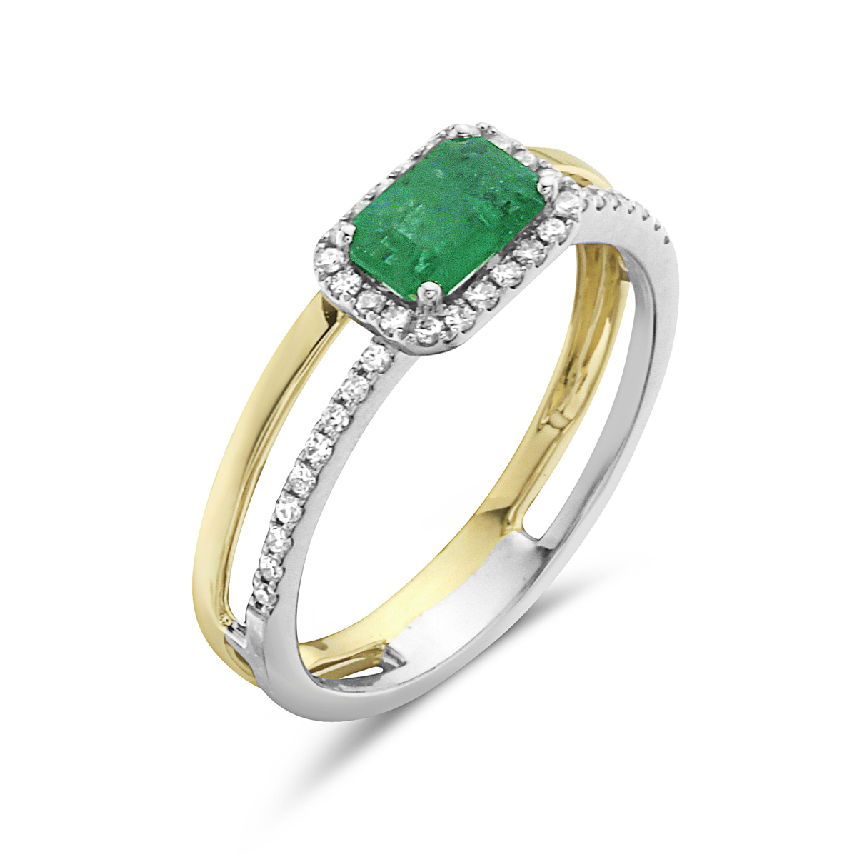 Emerald And Diamond Ring