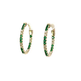 Emerald And Diamond Earrings