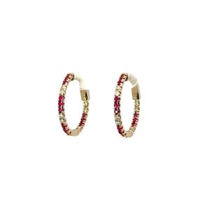 Ruby And Diamond Earrings