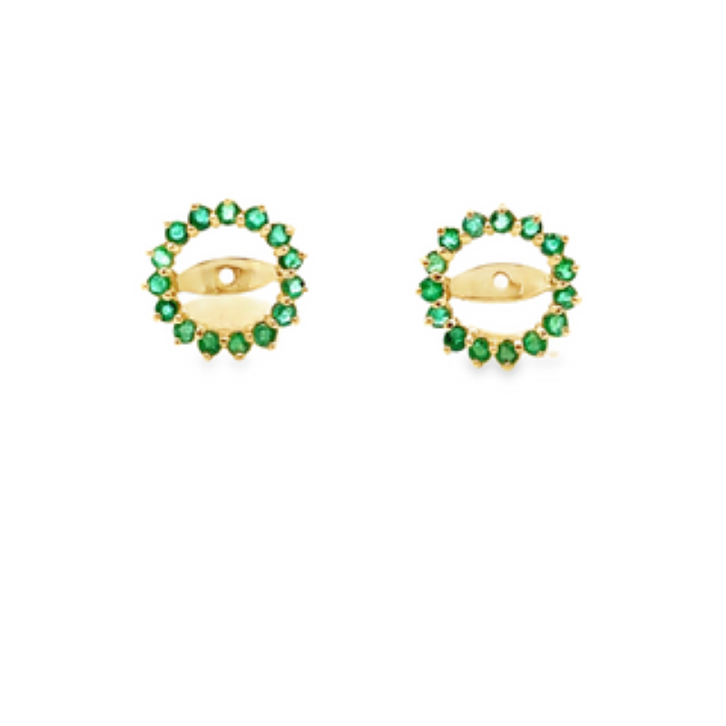 14k Emerald Earring Jackets