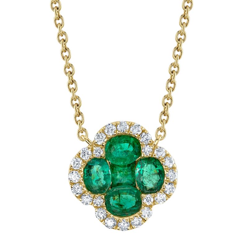 Emerald And Diamond Necklace