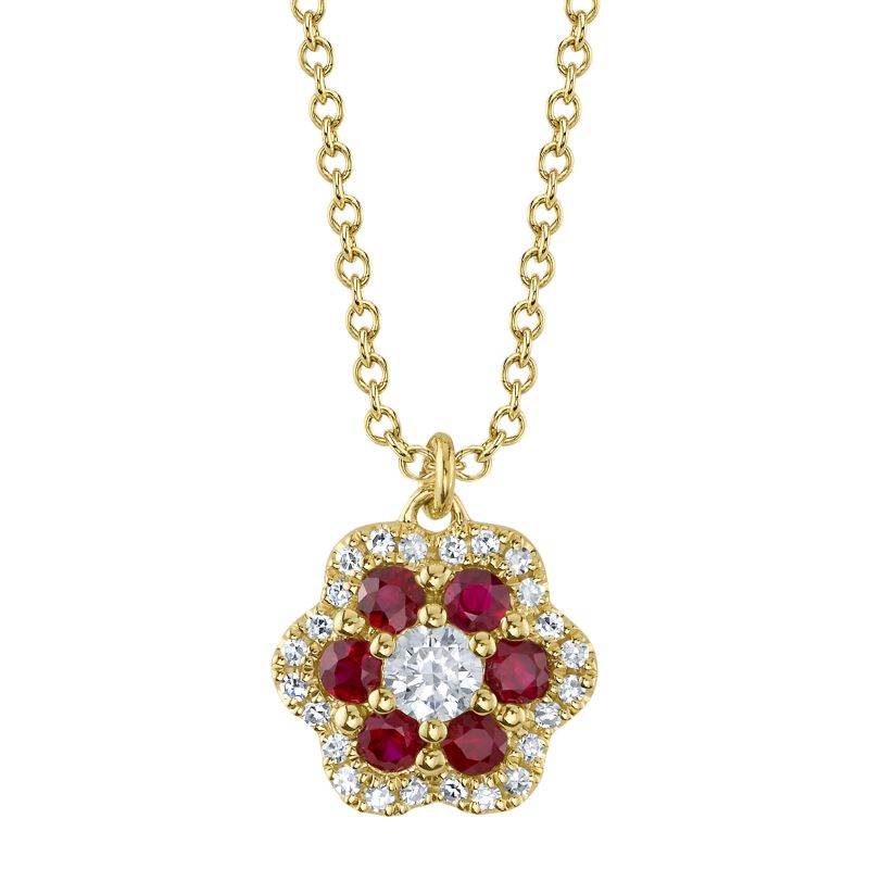 Ruby And Diamond Fashion Pendant