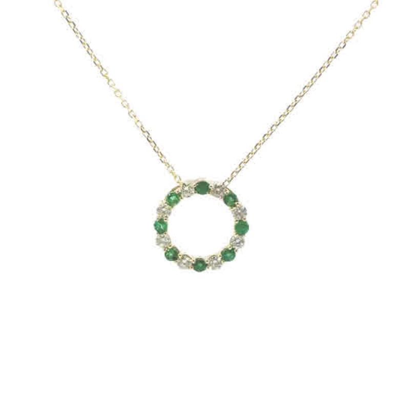 Emerald And Diamond Pendant