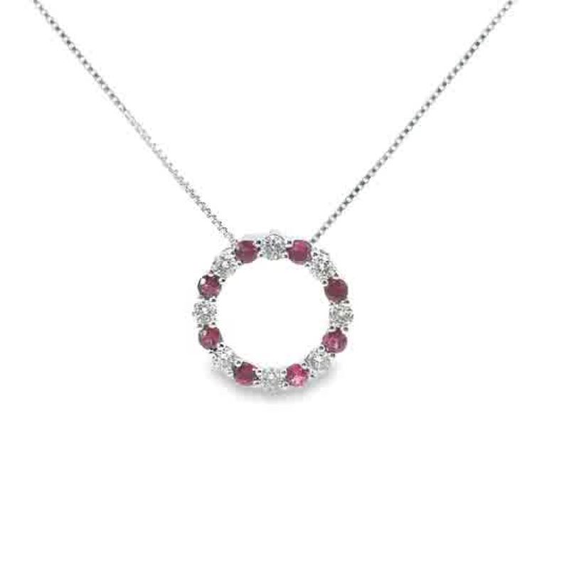 Ruby And Diamond Pendant