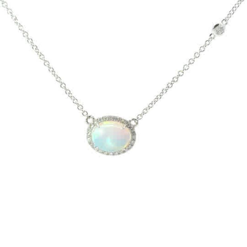 Opal And Diamond Pendant