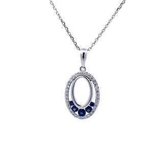 Sapphire And Diamond Necklace