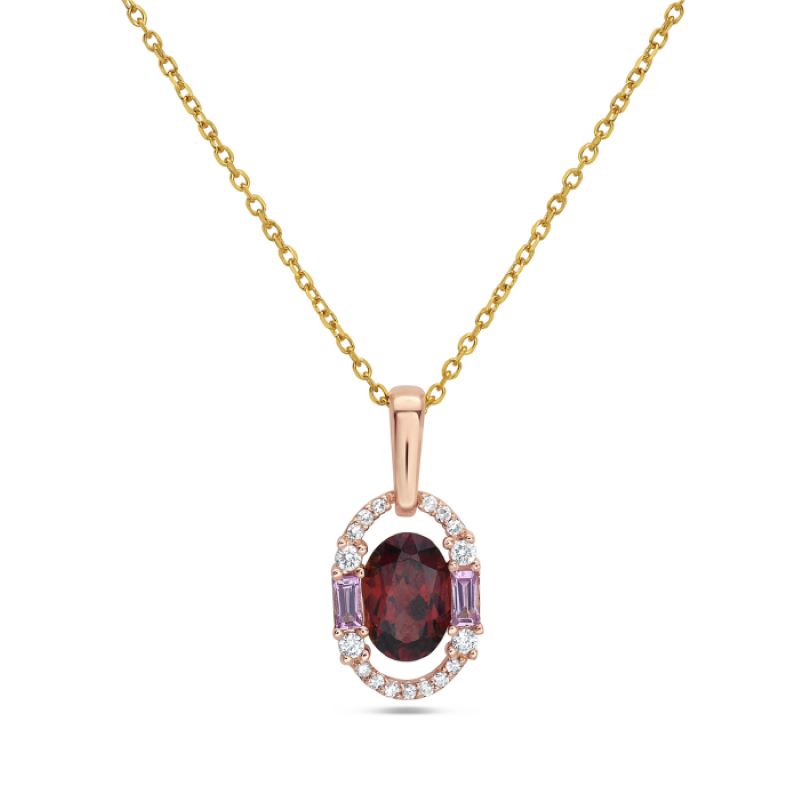 Diamond And Garnet Pendant