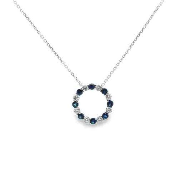 Sapphire And Diamond Pendant