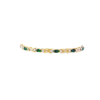 Diamond And Emerald Bracelet