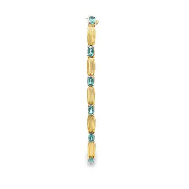 14kt Green Topaz Bracelet