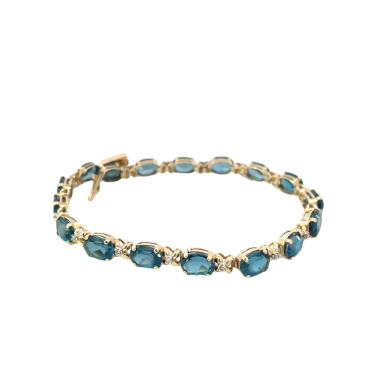 14k Blue Stone Bracelet