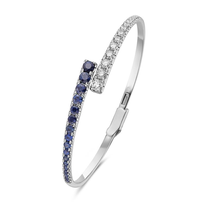 Diamond And Sapphire Bangle