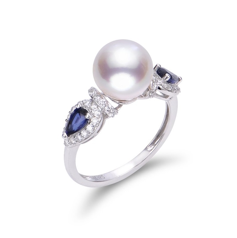 Pearl And Sapphire Ring