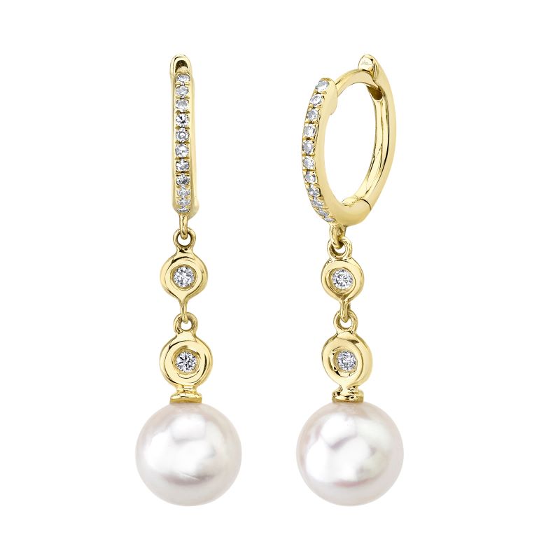 Diamond And Pearl Fashion Earrings