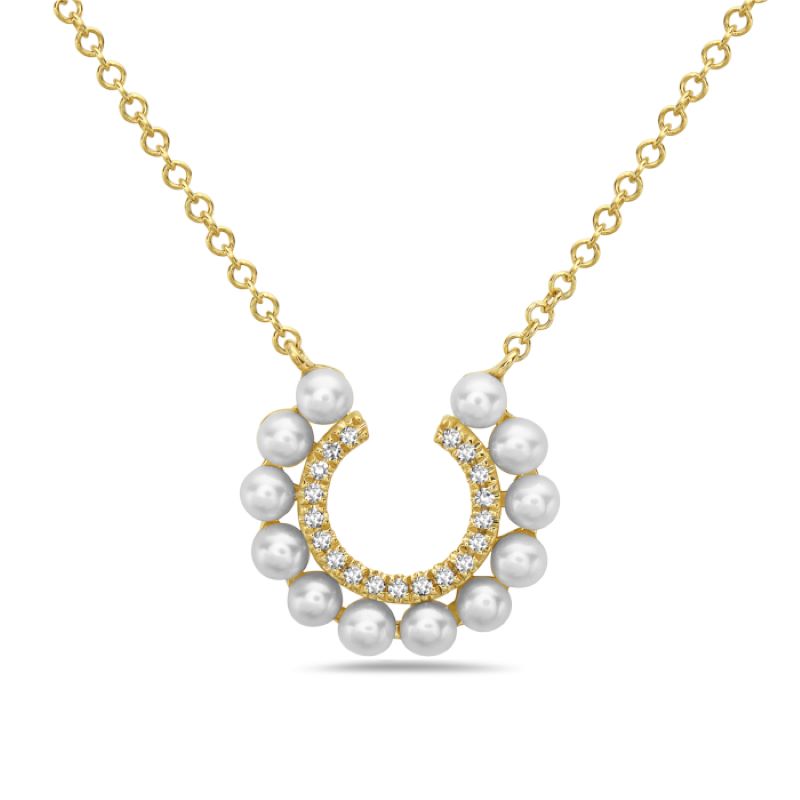 Diamond And Pearl Pendant