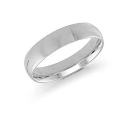 14k White Gold Wedding Band