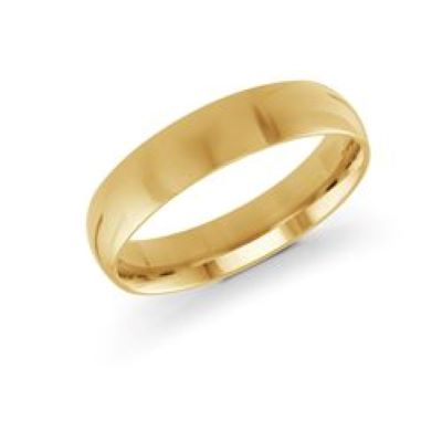 5mm Yellow Gold Wedding Band Size 9