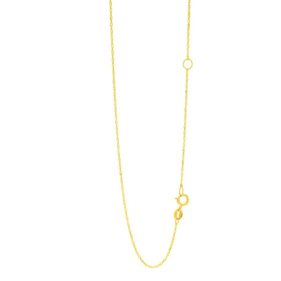 Yellow 14 Karat Singapore Chain Length 18