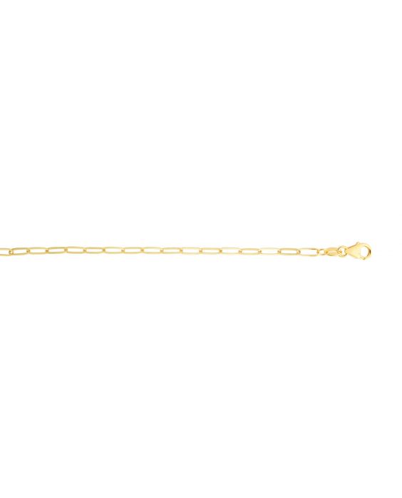 Yellow 14 Karat Paperclip Chain Length 18