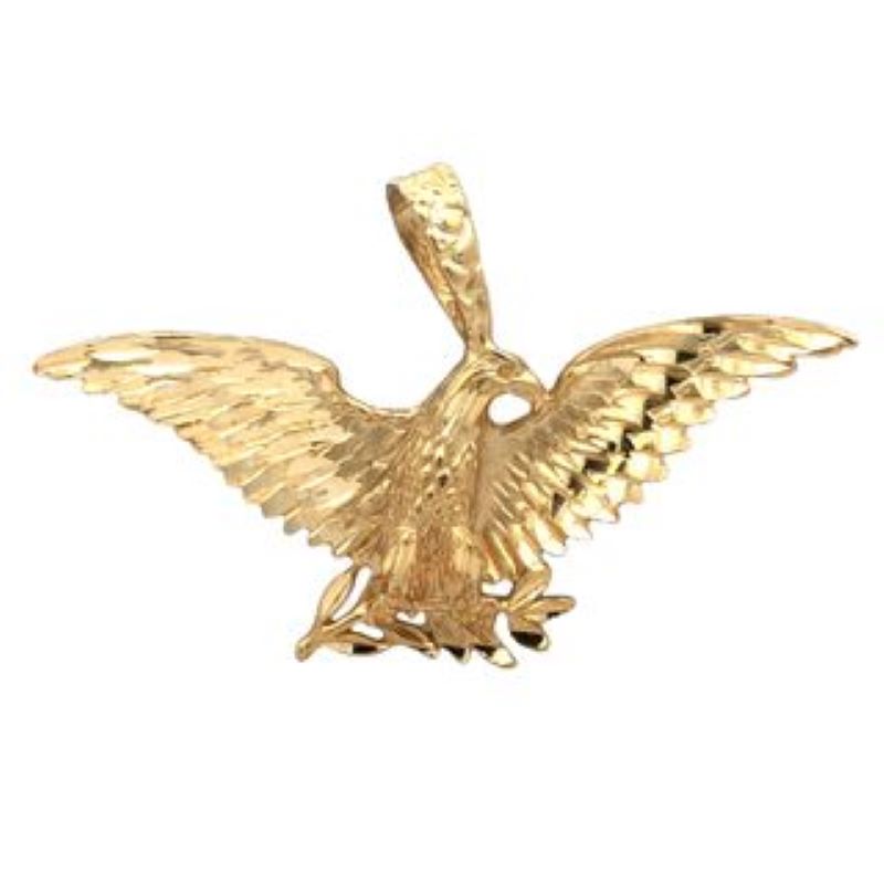 14k Yellow Gold Eagle Pendant