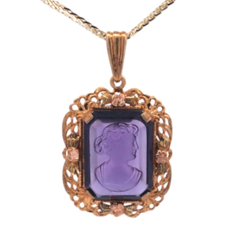 Amethyst Cameo Pendant