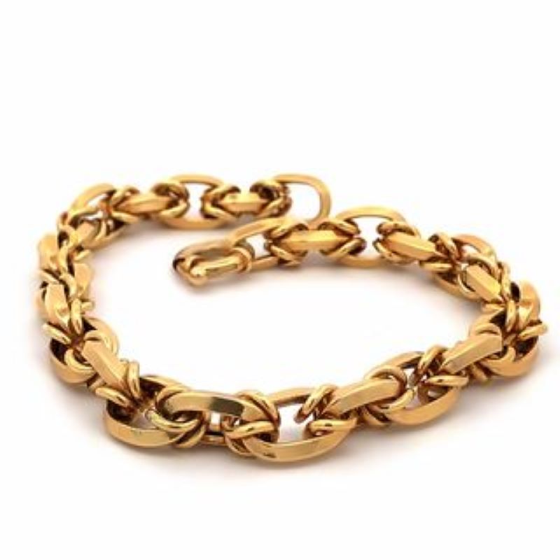 14k Yellow Gold Byzantine Bracelet