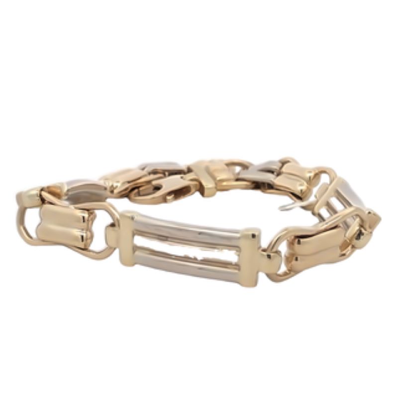 14k Yellow Gold Fancy Link Bracelet