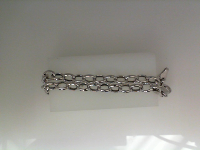 Ss Oval Link Charm Brac 7.25"