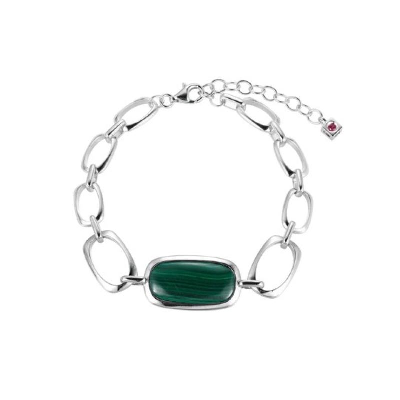 Sterling Silver Malachite Bracelet