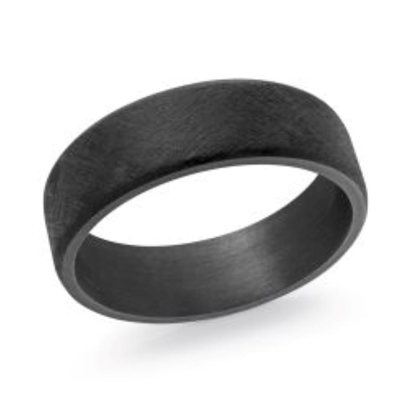 7mm Black Tantalum  Wedding Band Size 10