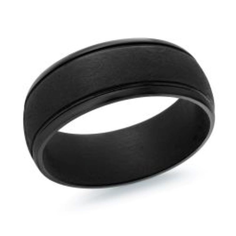 8mm Blacktantalum Wedding Band Size 10