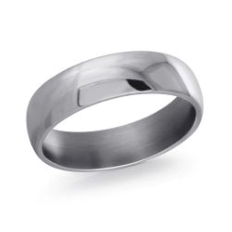 6mm Gray Tantalum Wedding Band Size 10