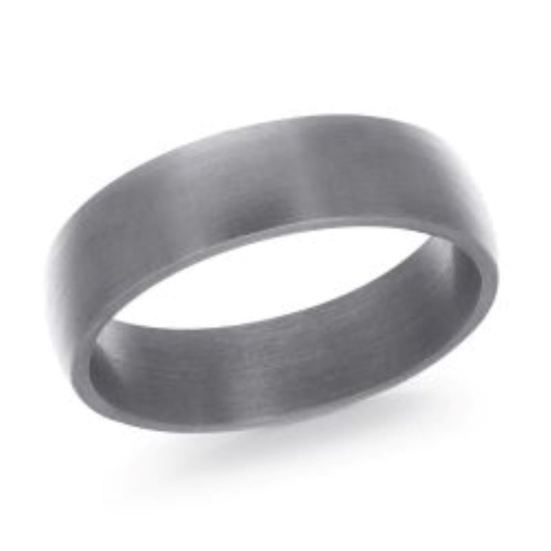 6mm Gray Tantalum Satin 5mm Wedding Band Size 10