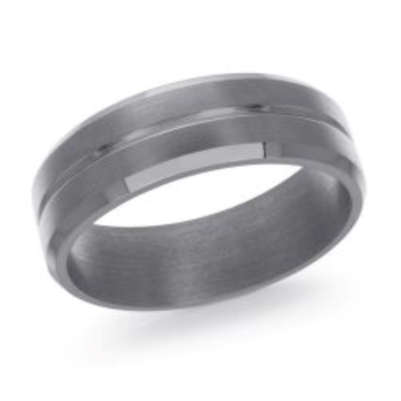 7mm Gray Tantalum Wedding Band Size 7