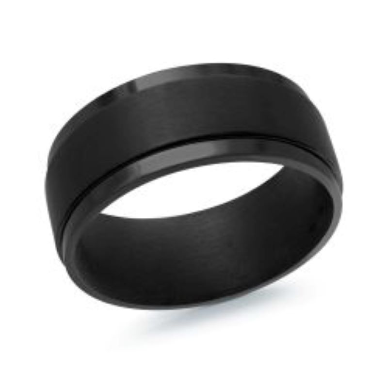 9mm Black Tantalum Wedding Band Size 11.5