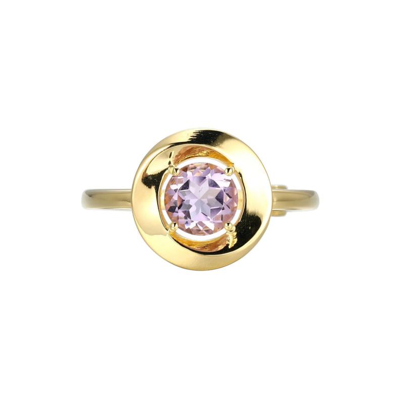 Sterling Silver Pink Amethyst Ring