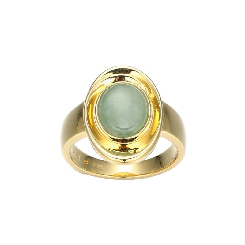 Sterling Silver Jade Ring