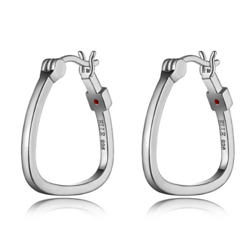 Sterling Silver Rhodium Plated Earrings